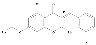 2-Propen-1-one, 3-(3-fluorophenyl)-1-[2-hydroxy-4,6-bis(phenylmethoxy)phenyl]-, (E)- (9CI)